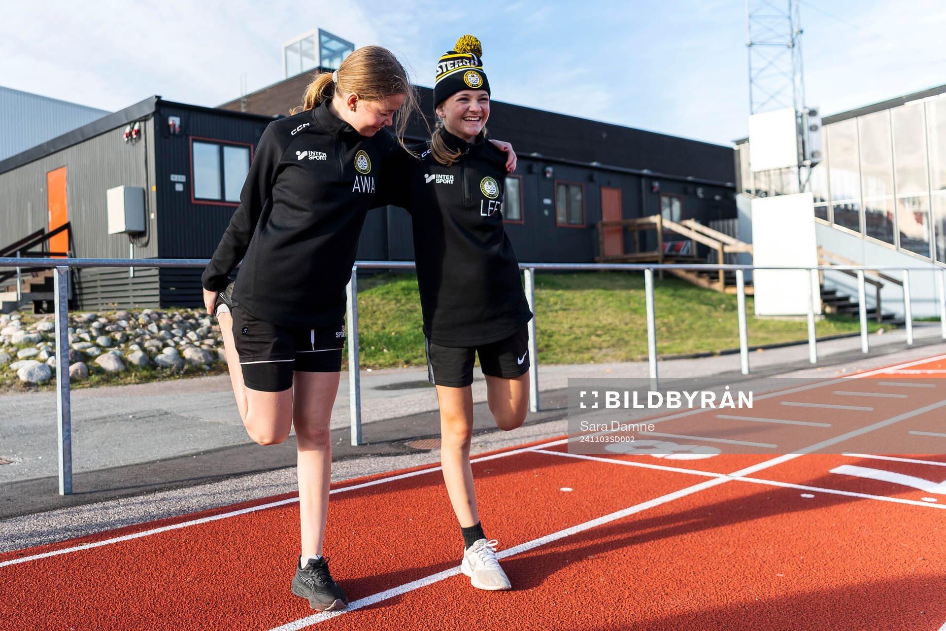 Västergötlands spelare värmer upp