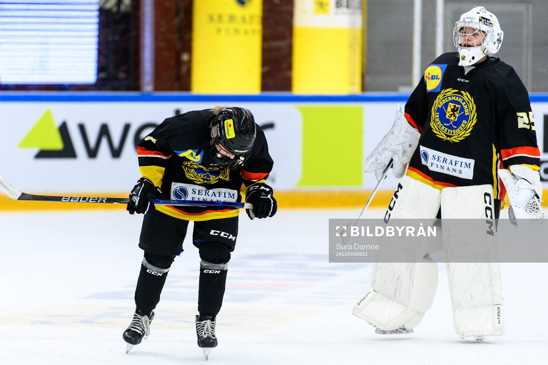 Södermanlands Ebba Hesselvall och Mathilda Bak