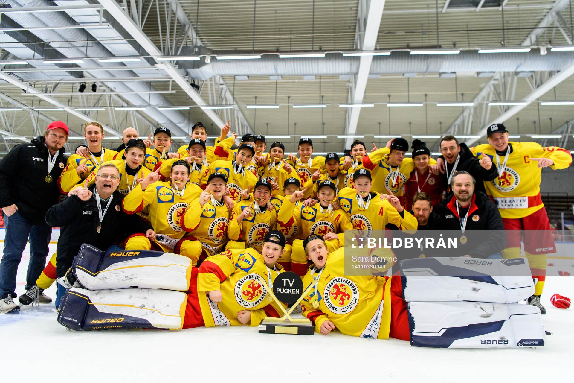 Smålands spelare jublar