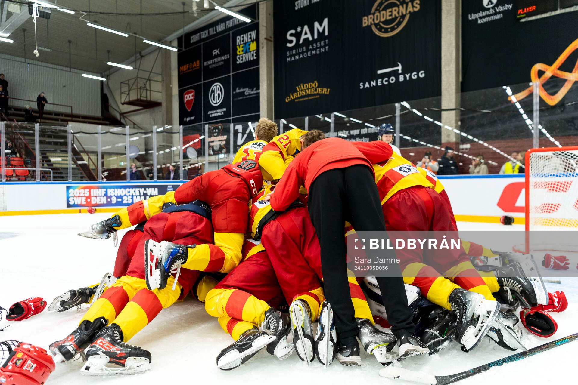 Smålands spelare jublar