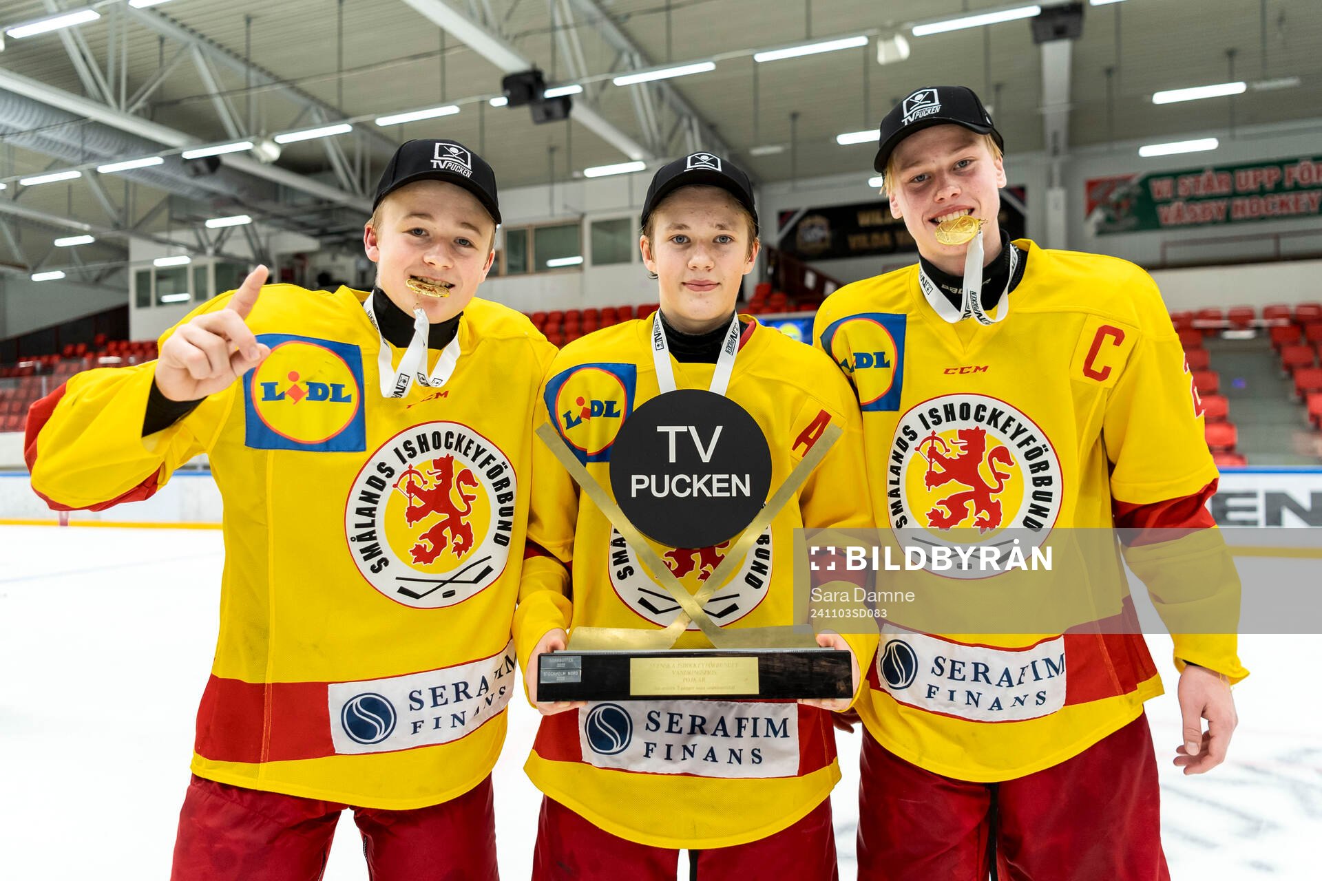 Smålands Elias Bräck, Milo Helte och Alexander Thunblom