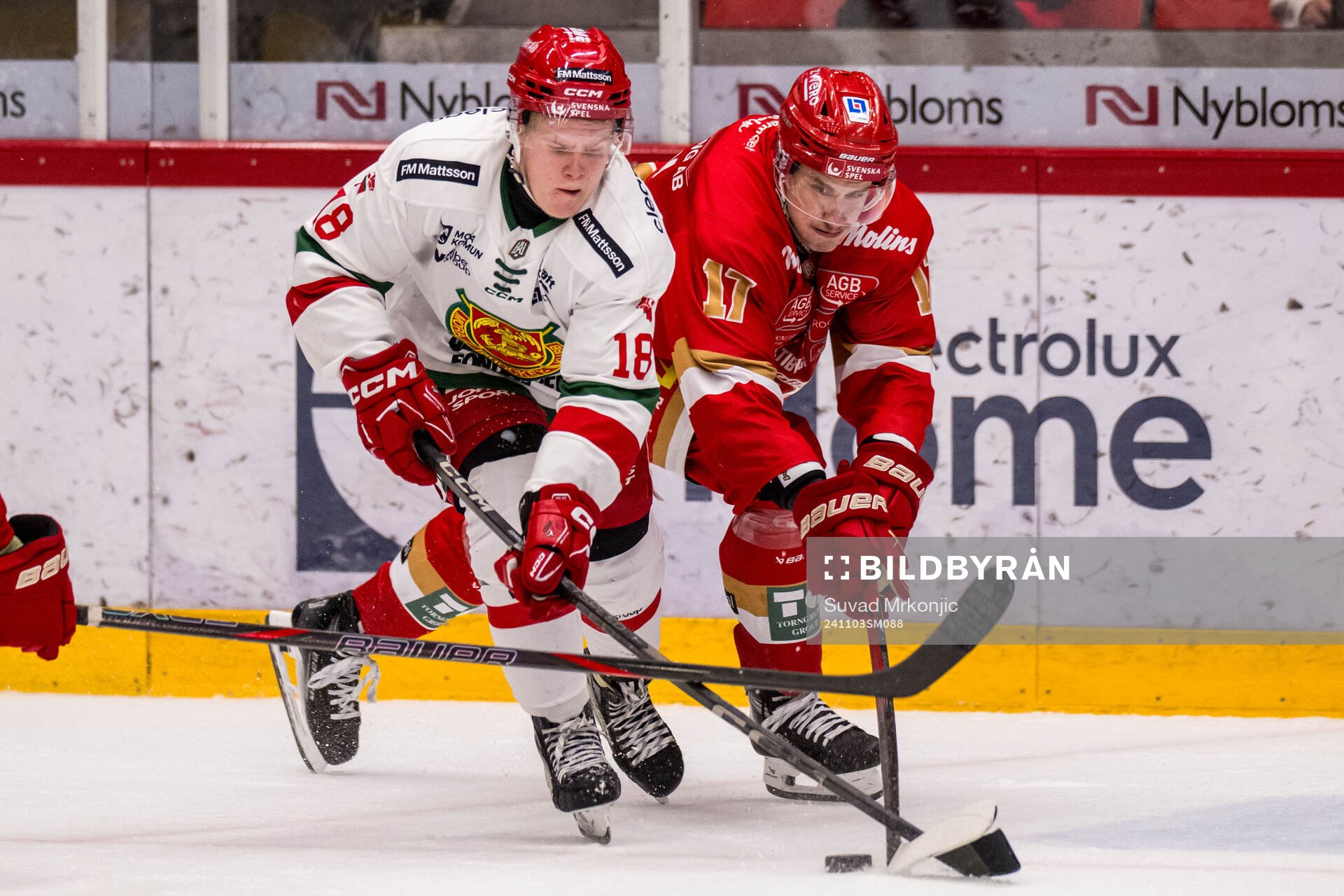 Moras Martin Johnsen och Kalmars Emil Ekholm