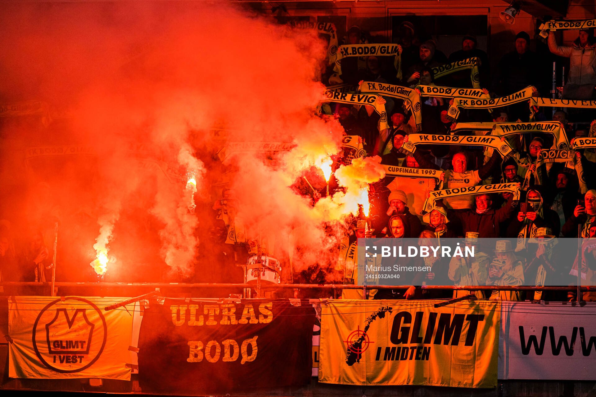 Spectators in the stands