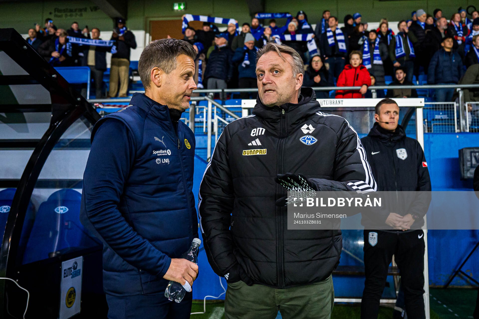 Erling Moe, head coach of Molde, and Kjetil Knutsen, head