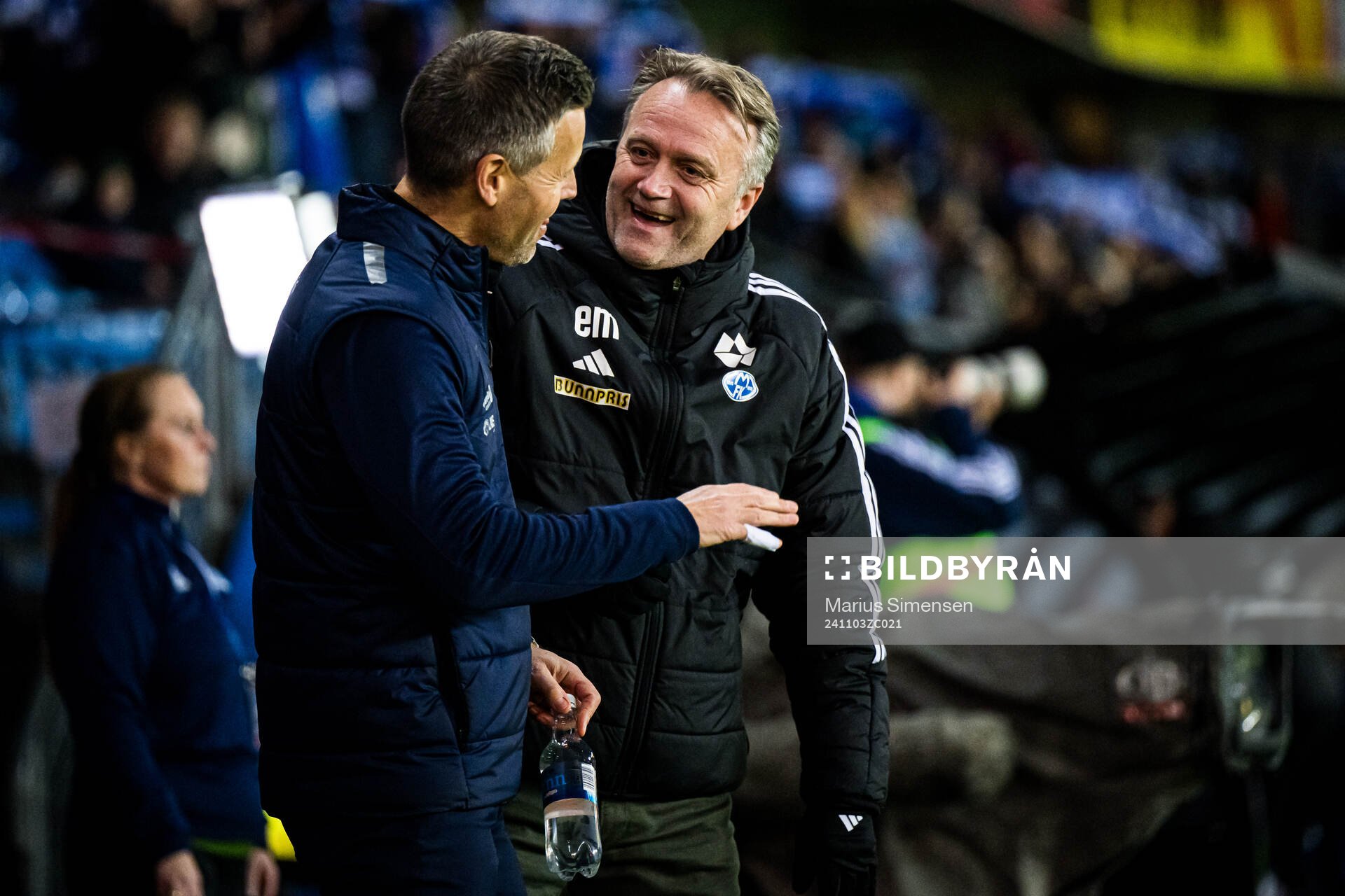 Kjetil Knutsen, head coach of Bodø/Glimt, and Erling Moe,