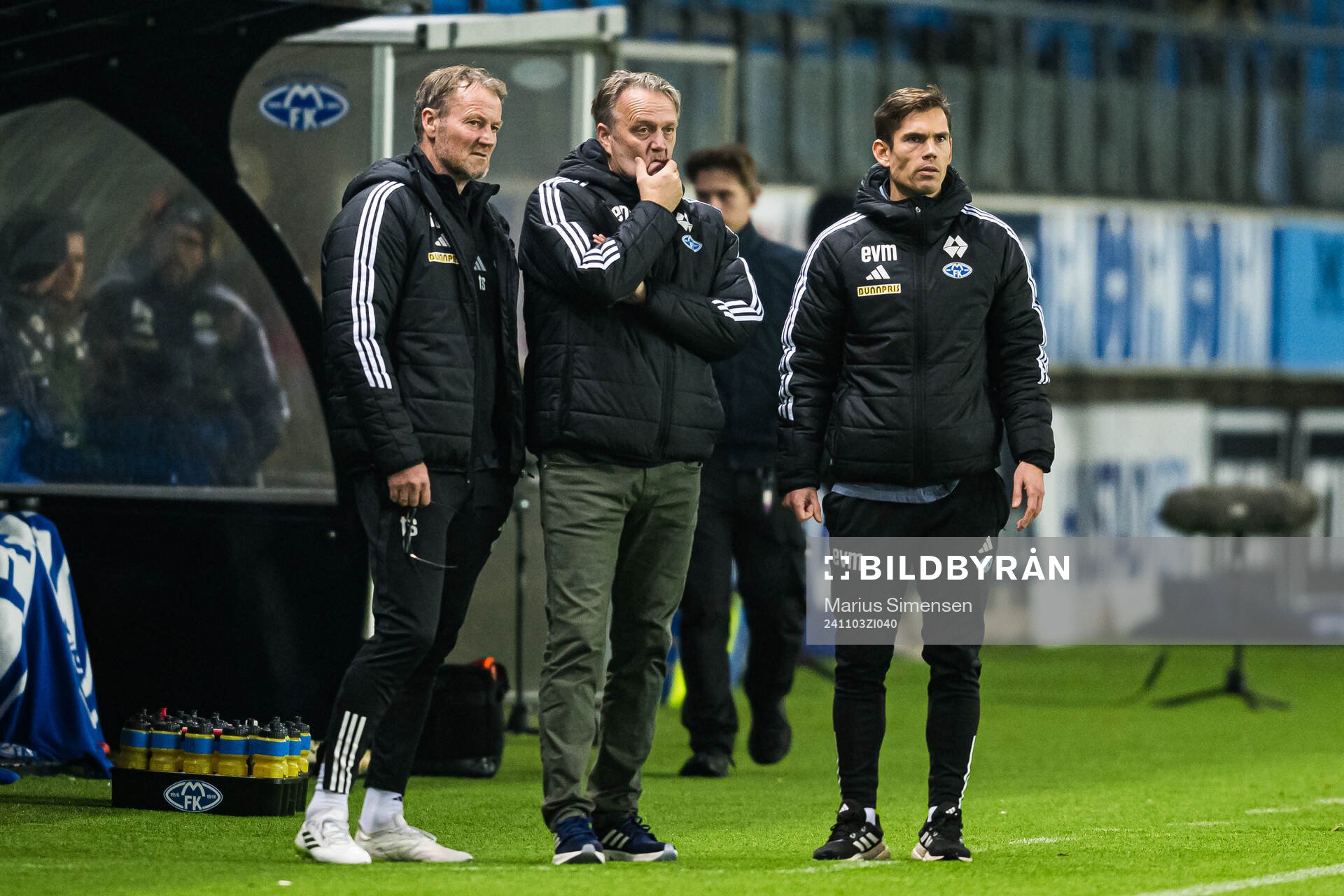 Erling Moe, head coach of Molde, and Trond Strande,