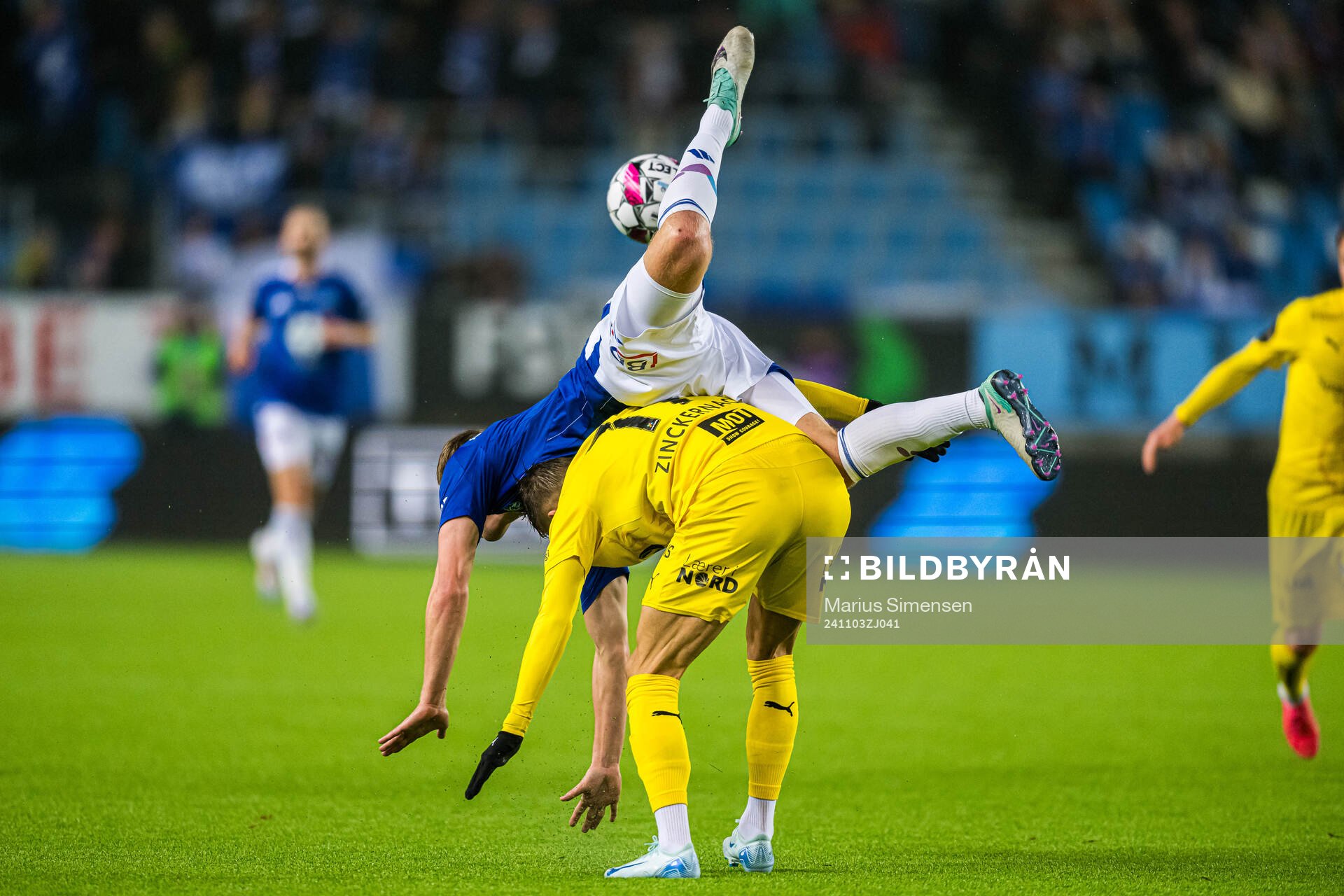 Valdemar Lund Jensen of Molde and Philip Zinckernagel of