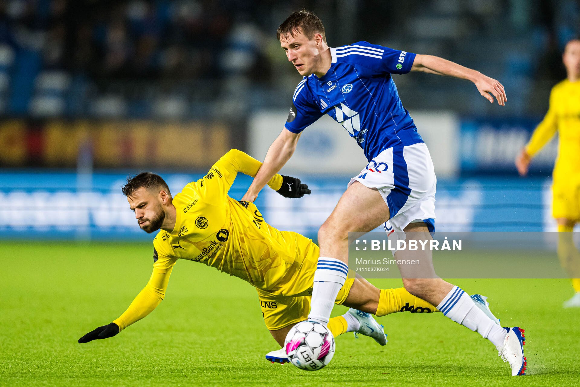 Philip Zinckernagel of Bodø/Glimt and Valdemar Lund Jensen