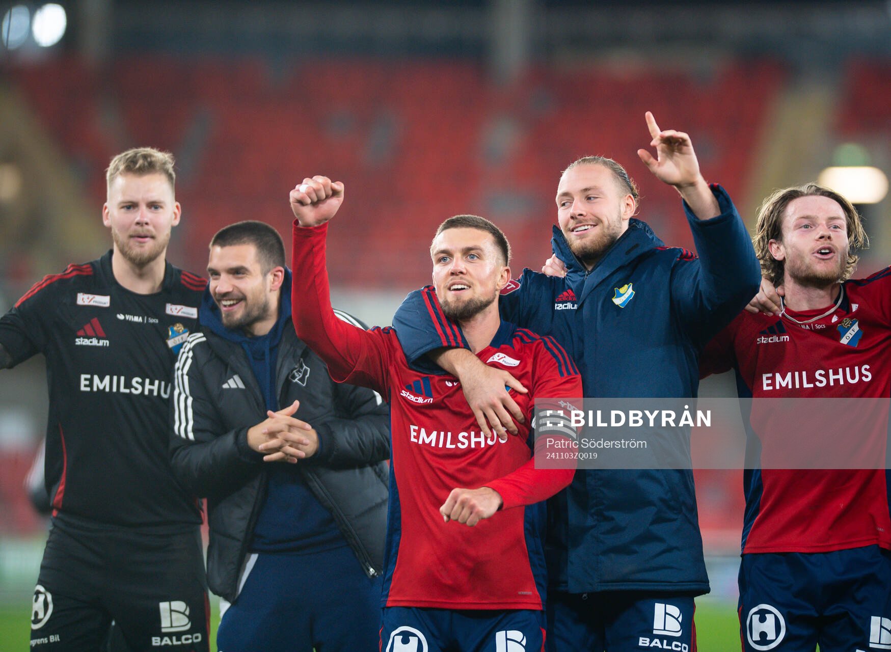 Östers IFs Ivan Kricak och Kevin Höög Jansson jublar