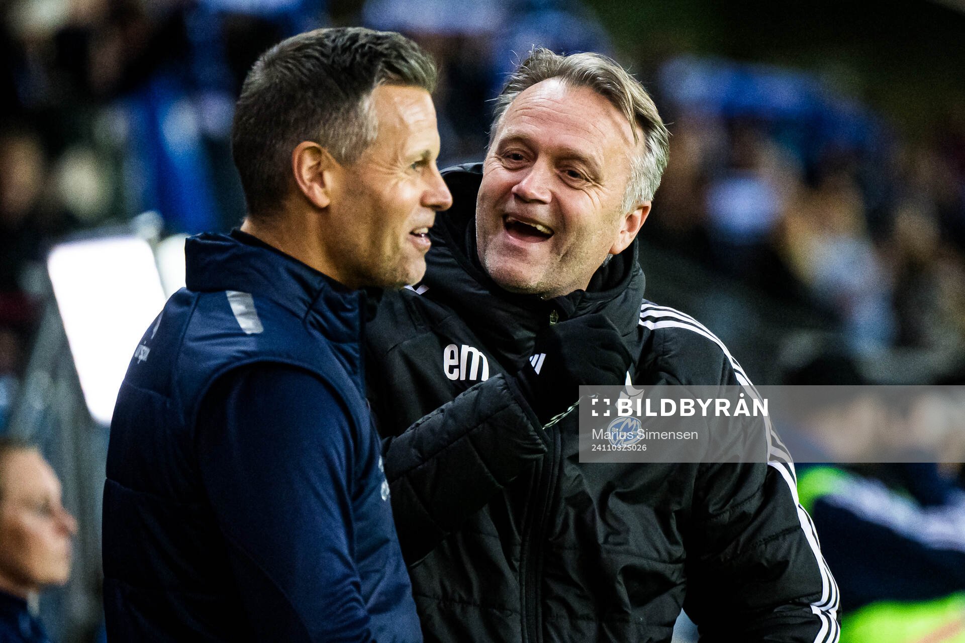 Kjetil Knutsen, head coach of Bodø/Glimt, and Erling Moe,