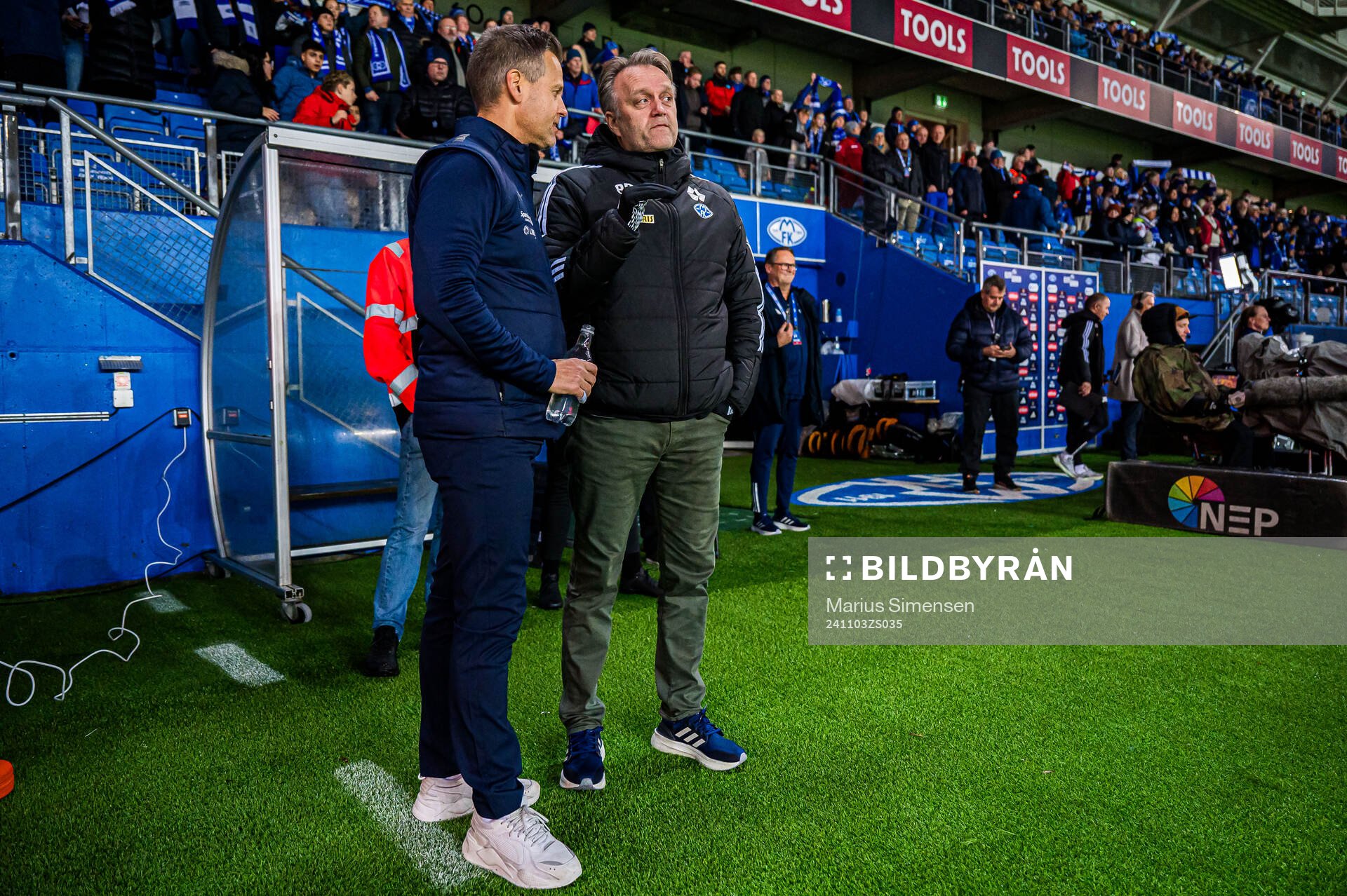 Erling Moe, head coach of Molde, and Kjetil Knutsen, head