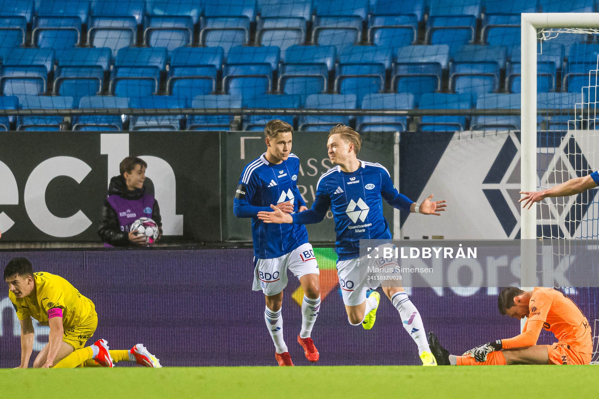 Ola Brynhildsen of Molde celebrates