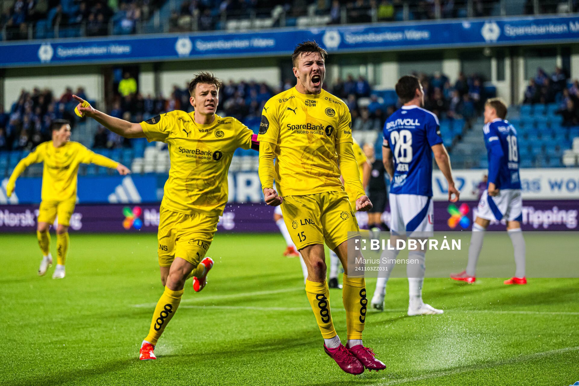 Fredrik André Bjørkan of Bodø/Glimt celebrates