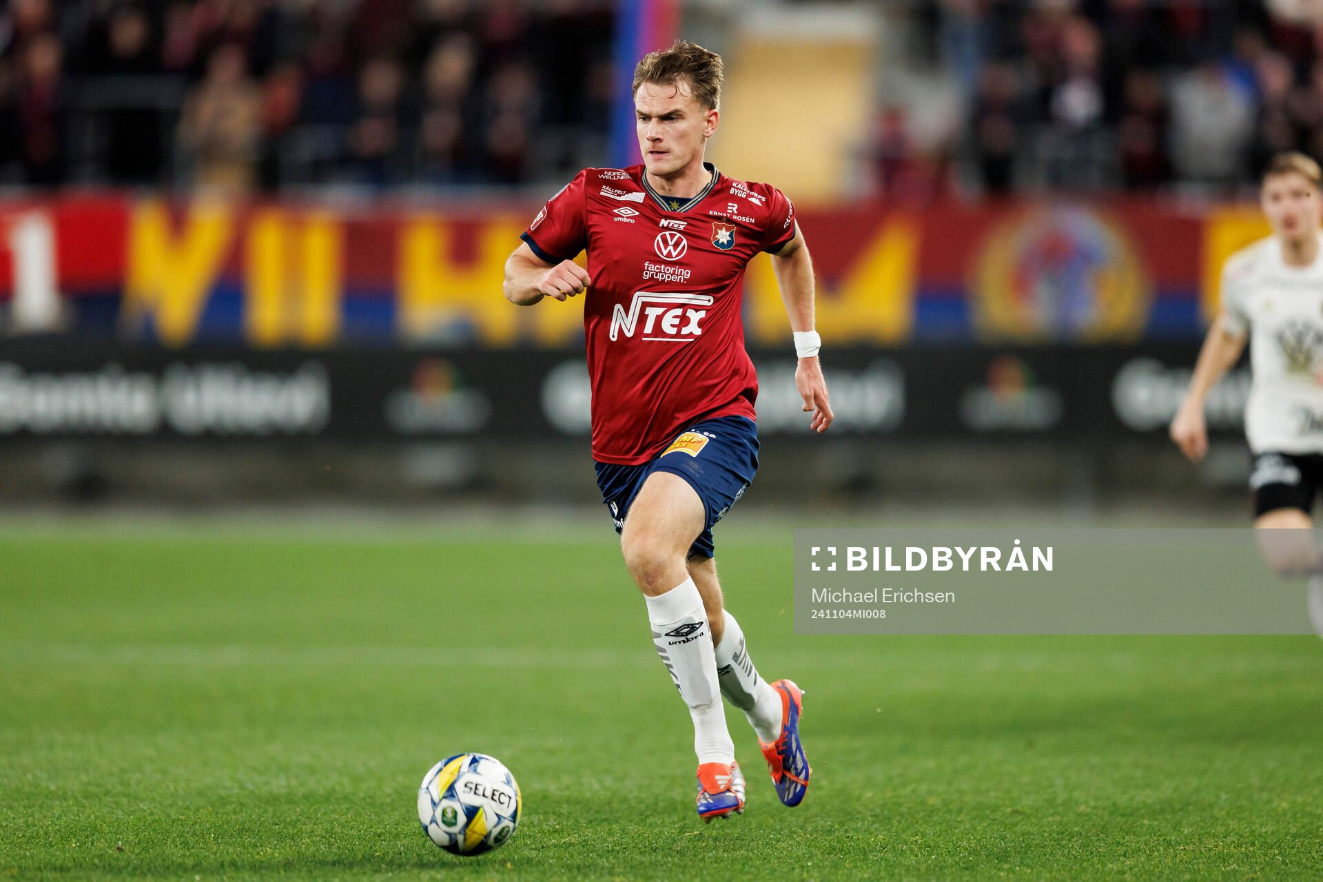Örgrytes Christoffer Styffe under fotbollsmatchen i Superettan mellan Örgryte och Östersund den 4 november 2024 i Göteborg. 