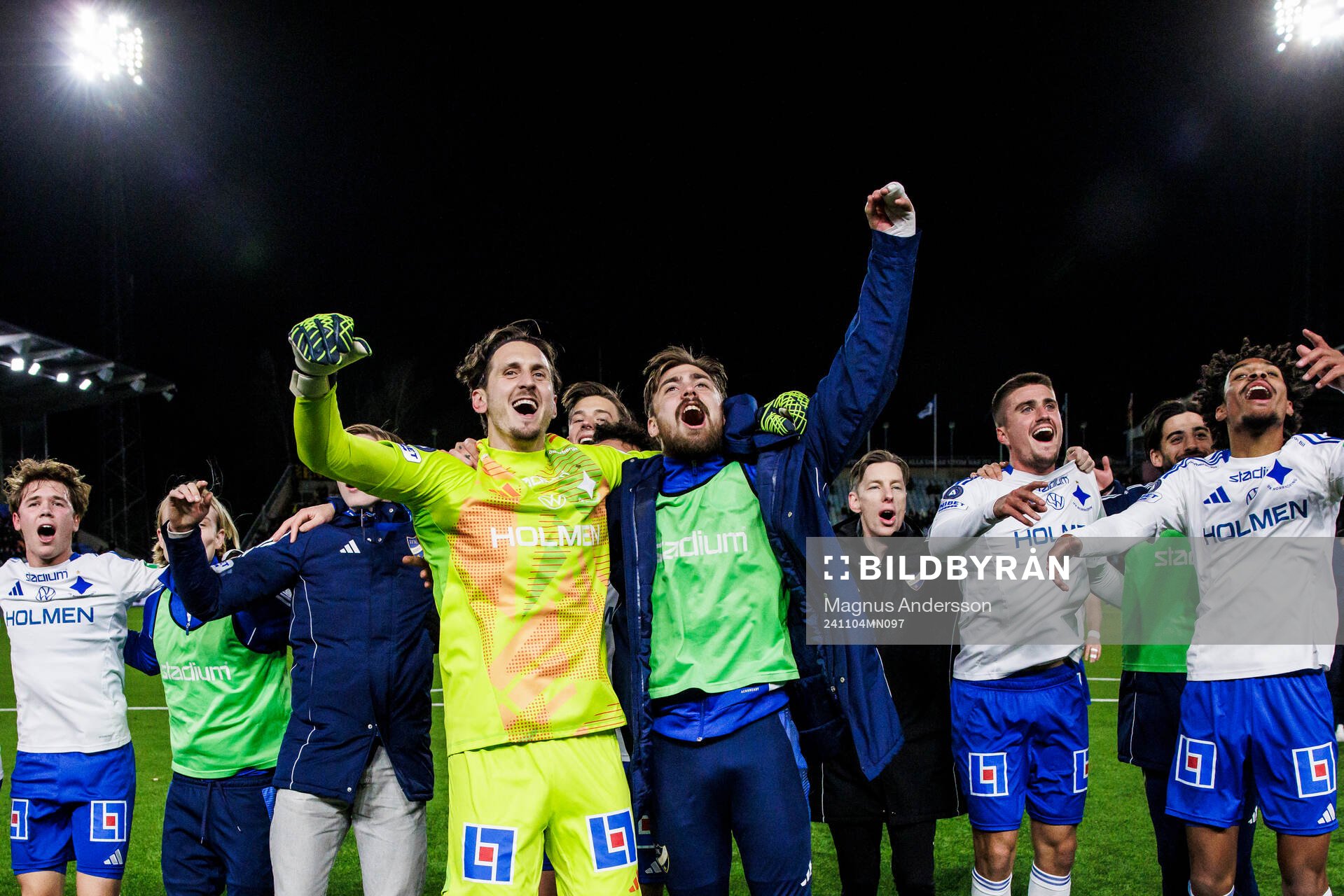 IFK Norrköpings målvakt David Mitov Nilsson och Tim Prica