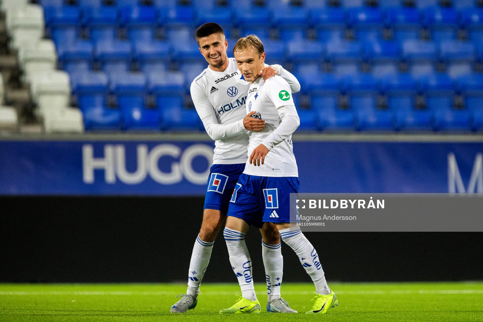 Norrköpings Carl Björk och Marcus Baggesen jublar