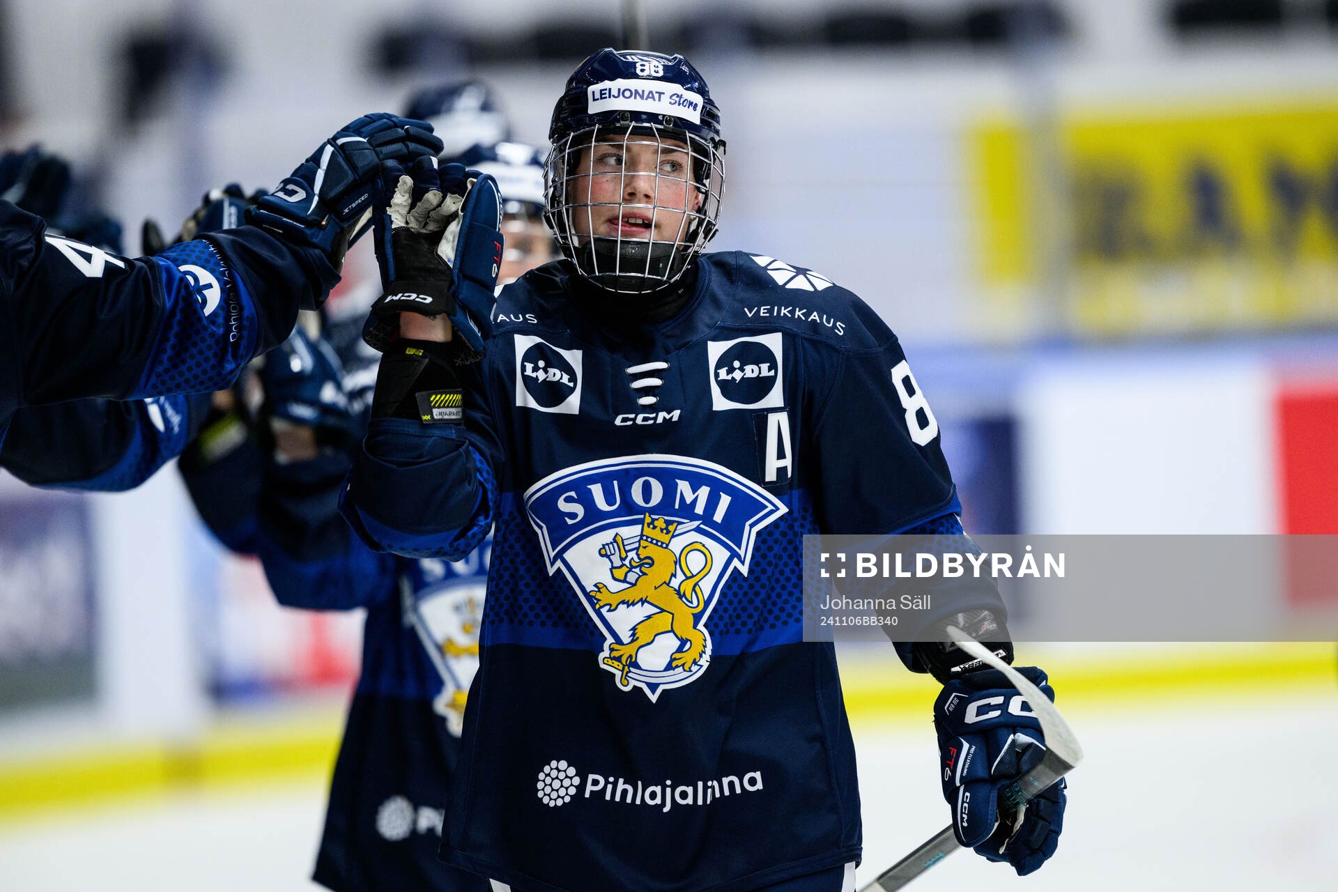 Ronja Savolainen of Finland celebrates