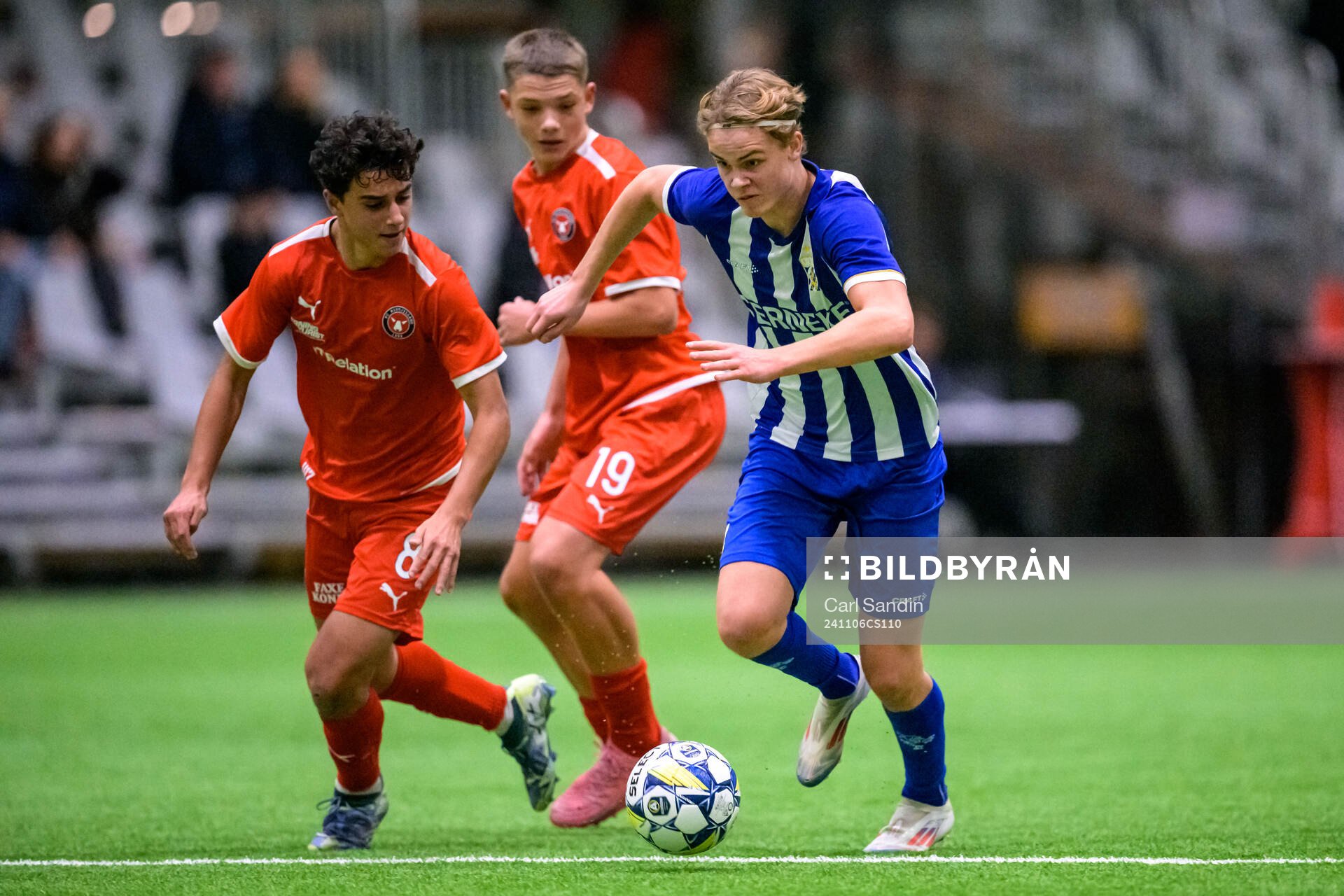 Midtjyllands Elias Hansen och IFK Göteborgs Anton Hagman
