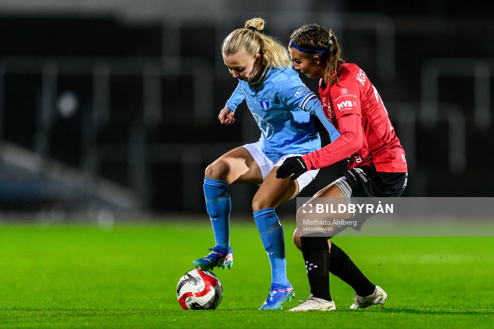 Malmö FFs Nathalie Hoff Persson och Trelleborgs Thelma