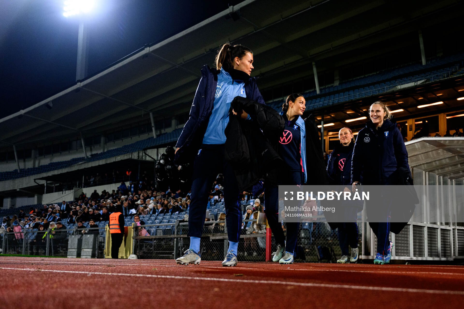 Malmö FFs Anna Welin, Alexia Mitkovska och målvakt Julia
