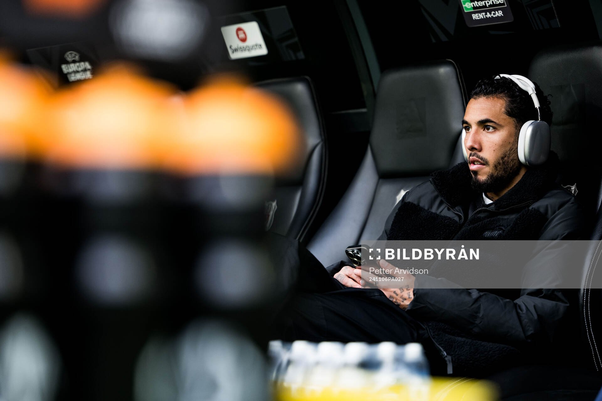 Sergio Pena of Malmö FF ahead ofof the UEFA Europa League