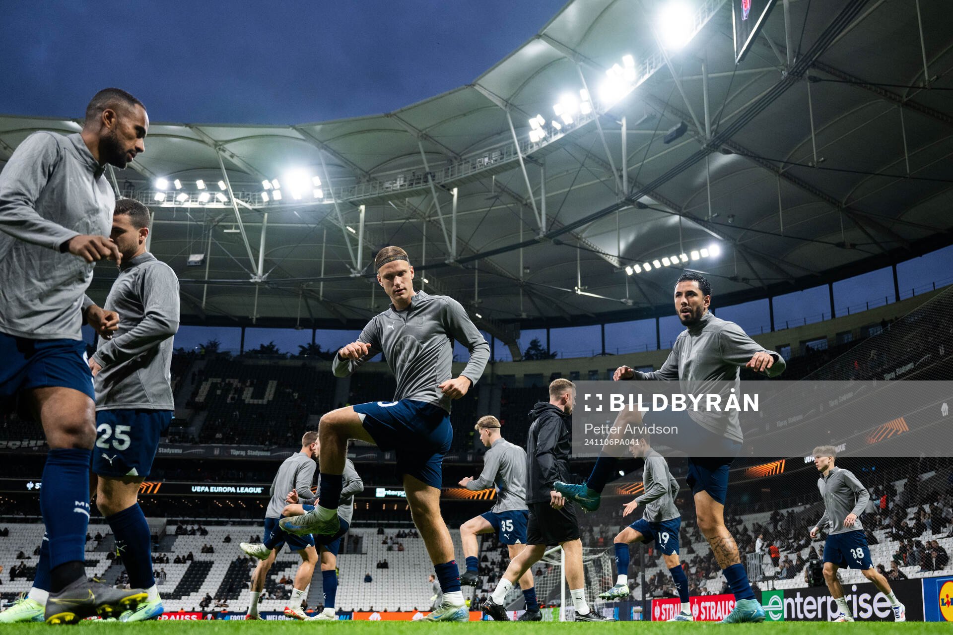Isaac Kiese Thelin, Erik Botheim and Sergio Pena of Malmö