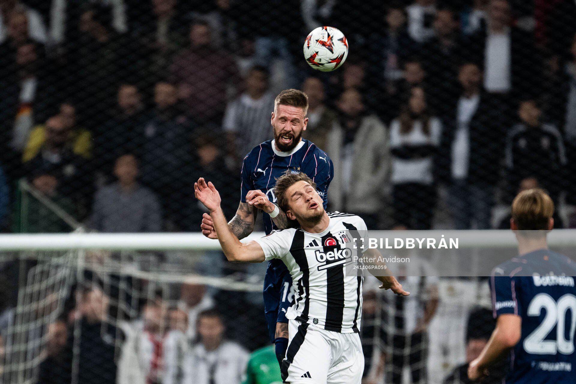Pontus Jansson of Malmö FF and Semih Kilicsoy of Besiktas