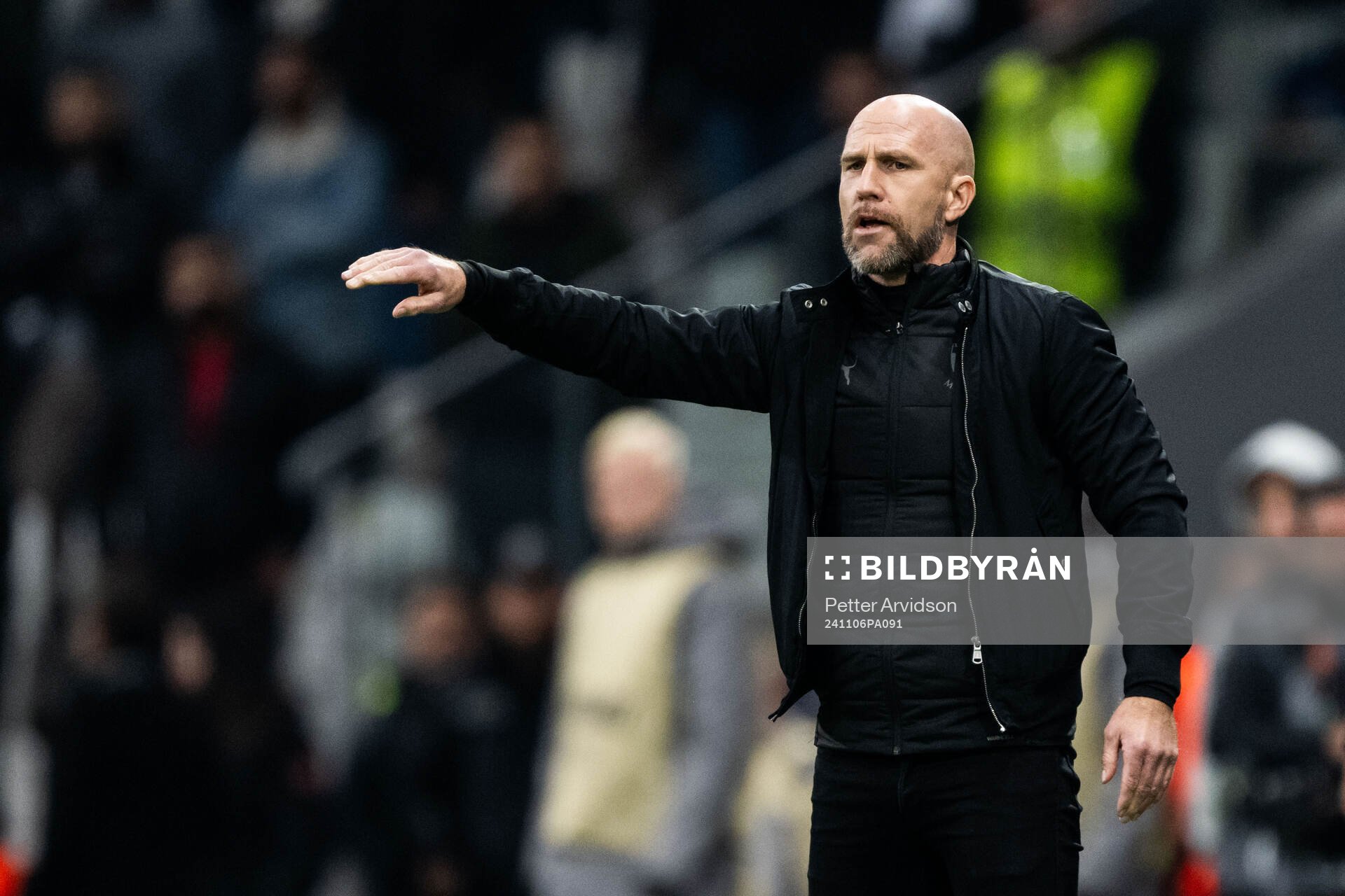 Head coach Henrik Rydström of Malmö FF during the UEFA Europa League football match between Besiktas and Malmö FF on November 6, 2024 in Istanbul.