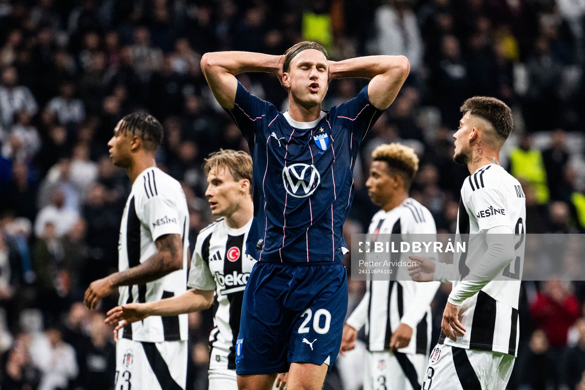 Erik Botheim of Malmö FF looks dejected