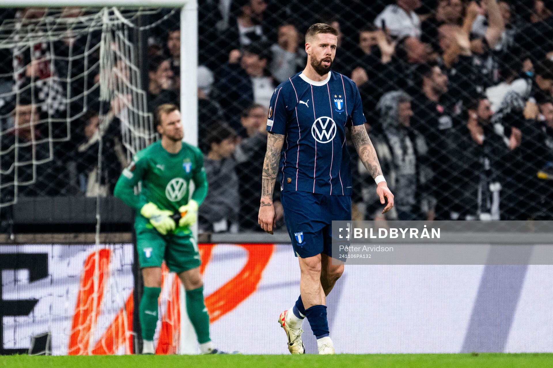 Pontus Jansson of Malmö FF looks dejected