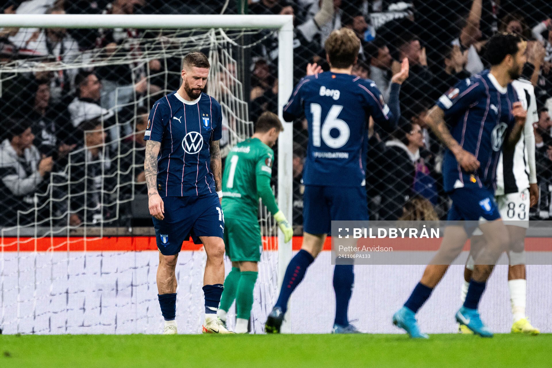 Pontus Jansson of Malmö FF looks dejected