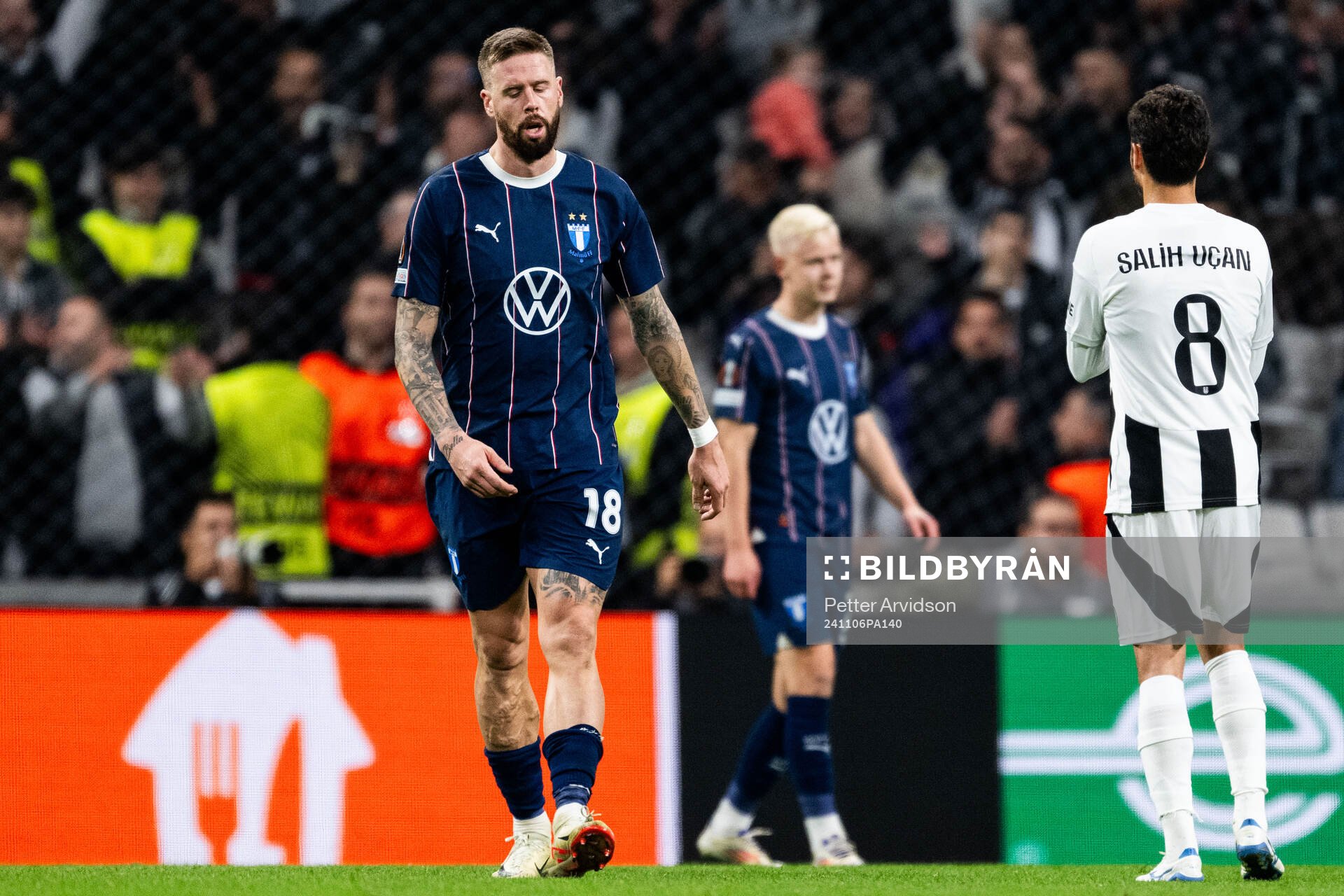 Pontus Jansson of Malmö FF looks dejected