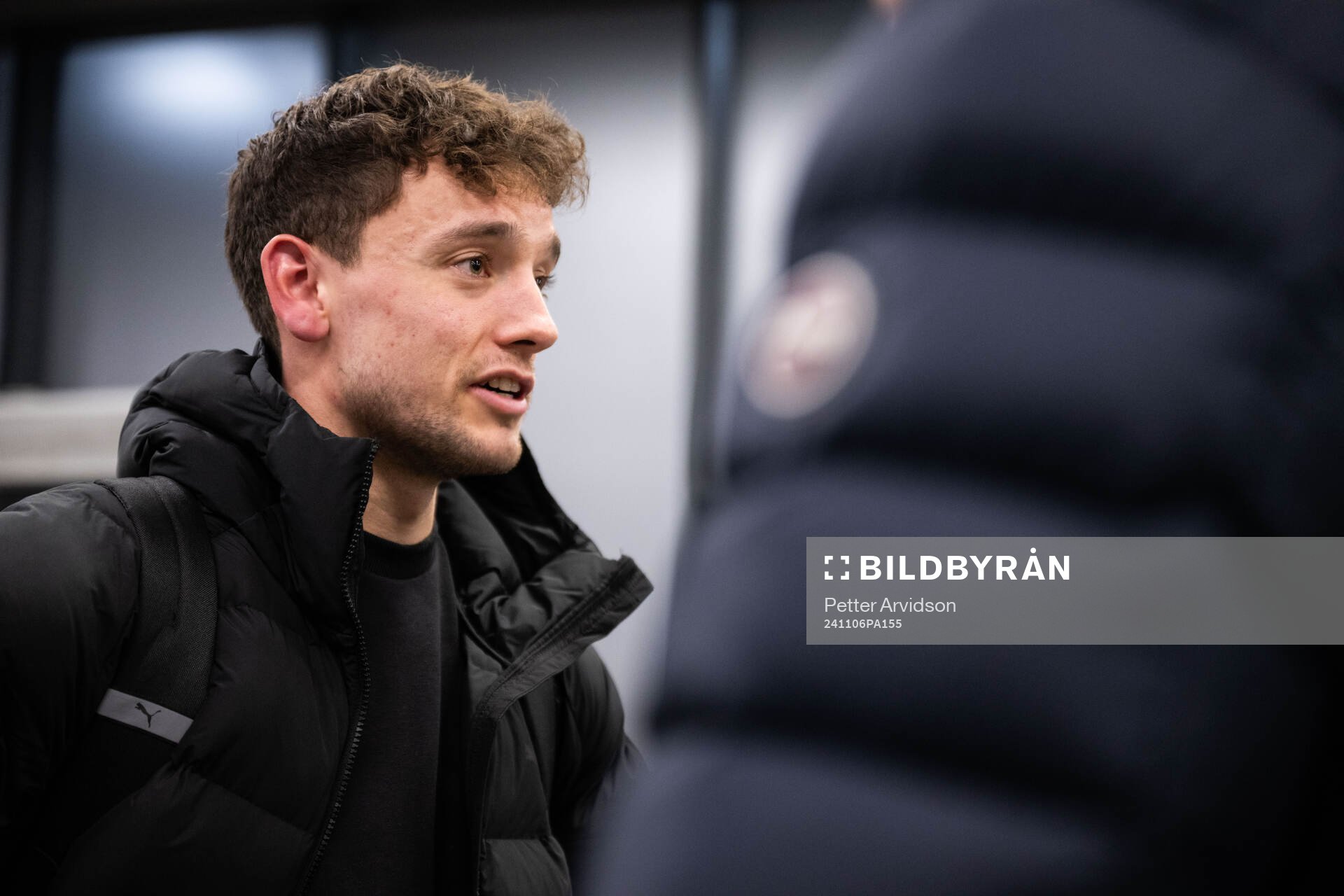 Colin Rösler of Malmö FF in mixed zone