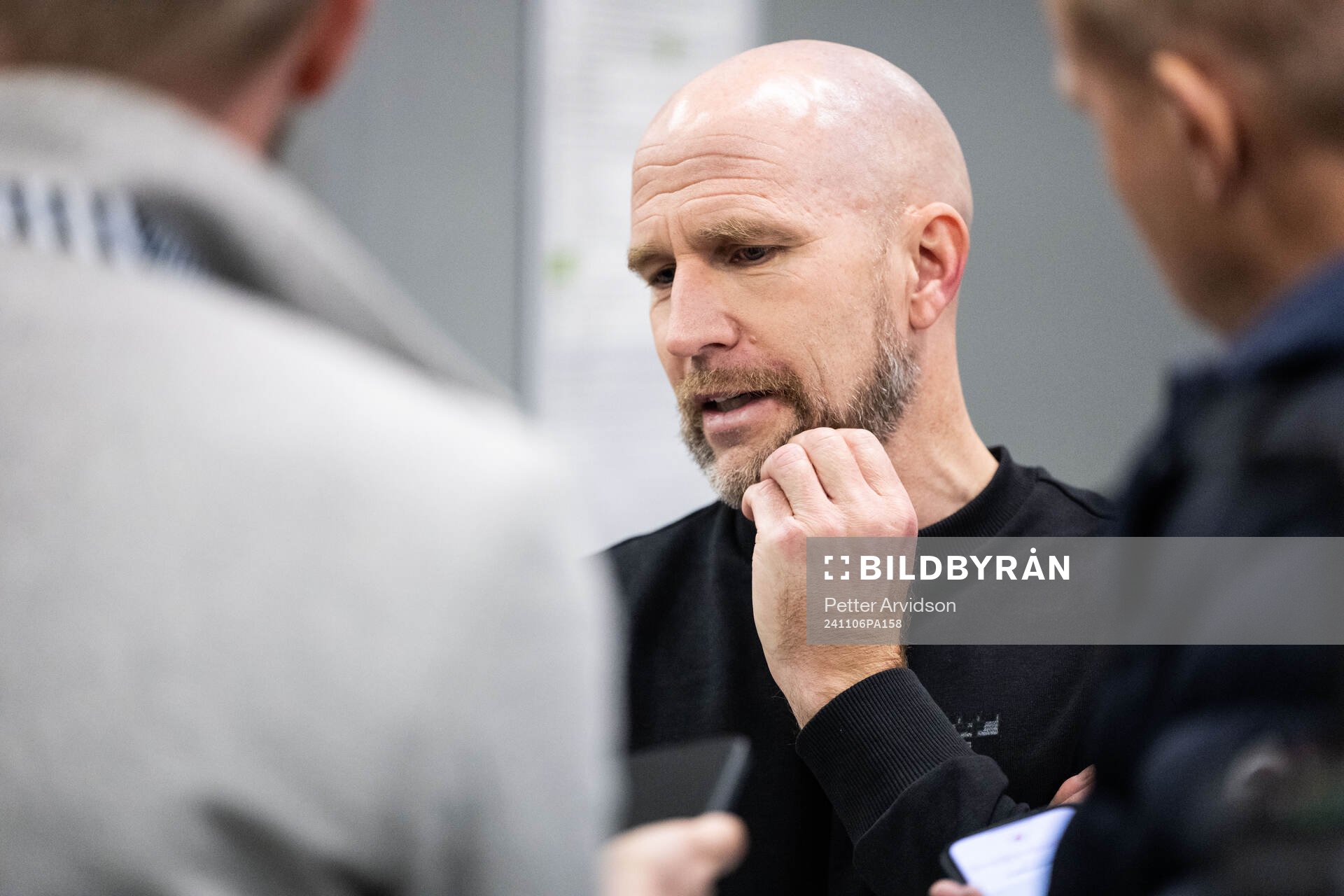 Head coach Henrik Rydström of Malmö FF in mixed zone
