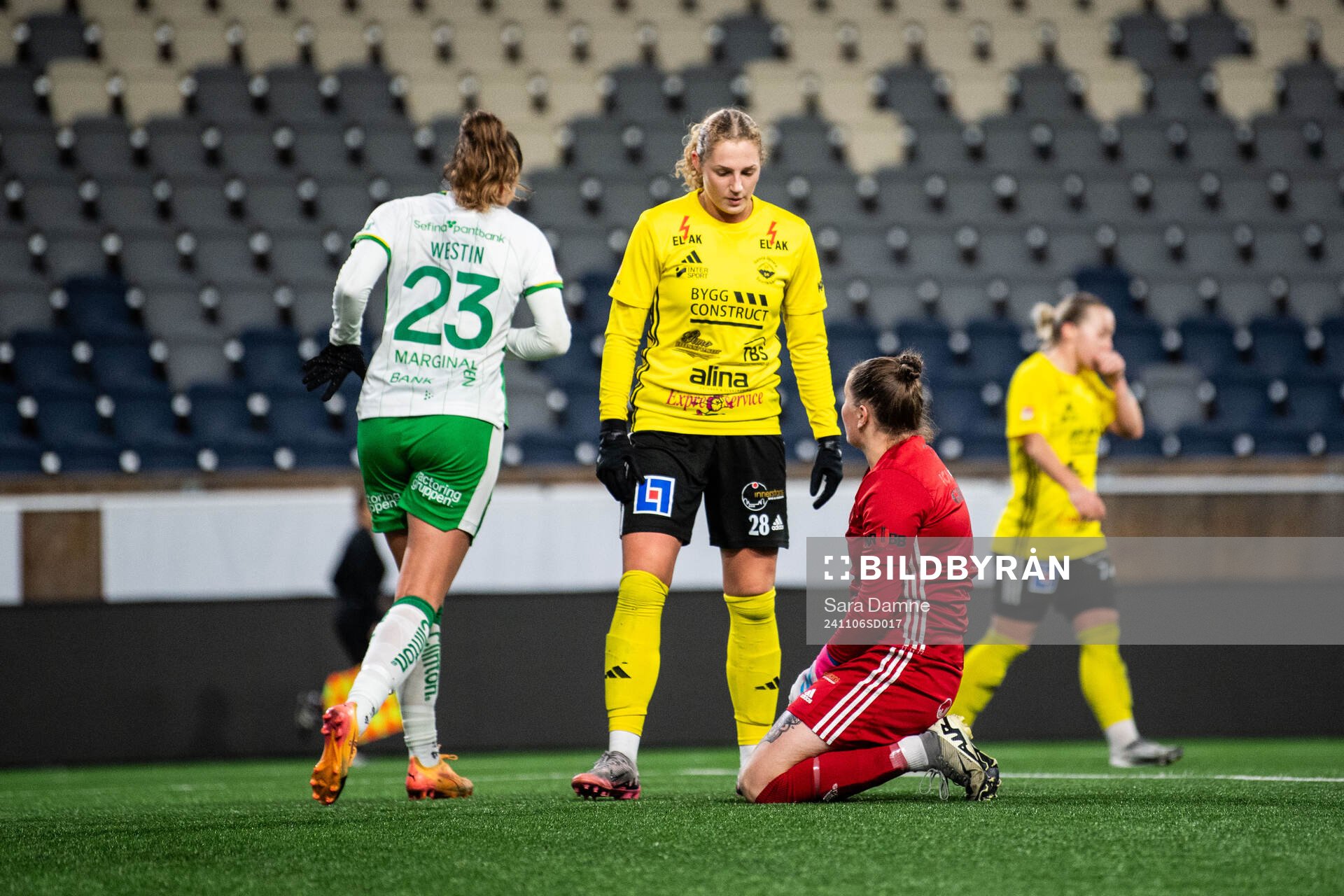 Gamla Upsalas målvakt Caroline Forsgren och Julia