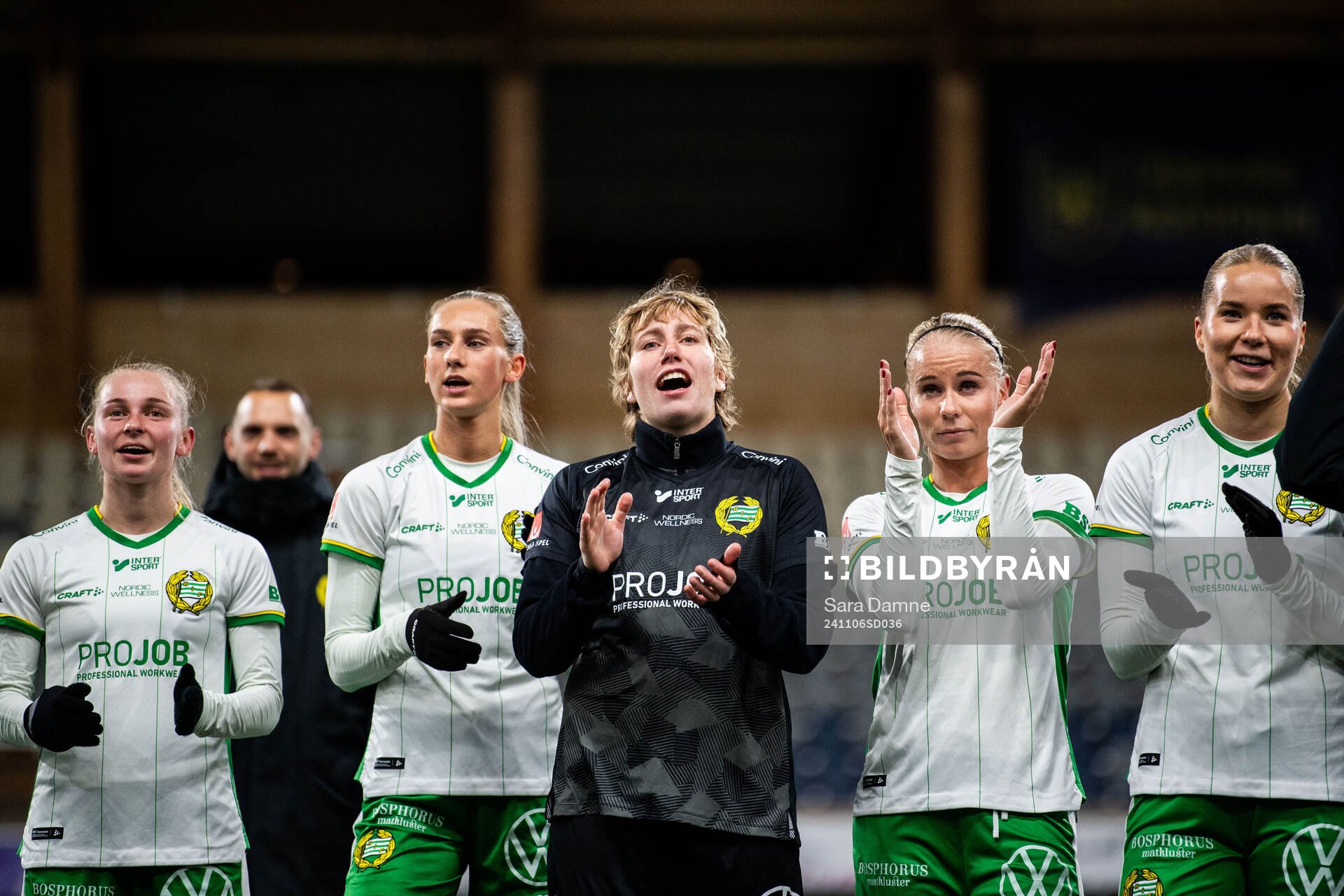 Hammarbys Emilie Joramo, Ellen Wangerheim, målvakt Moa