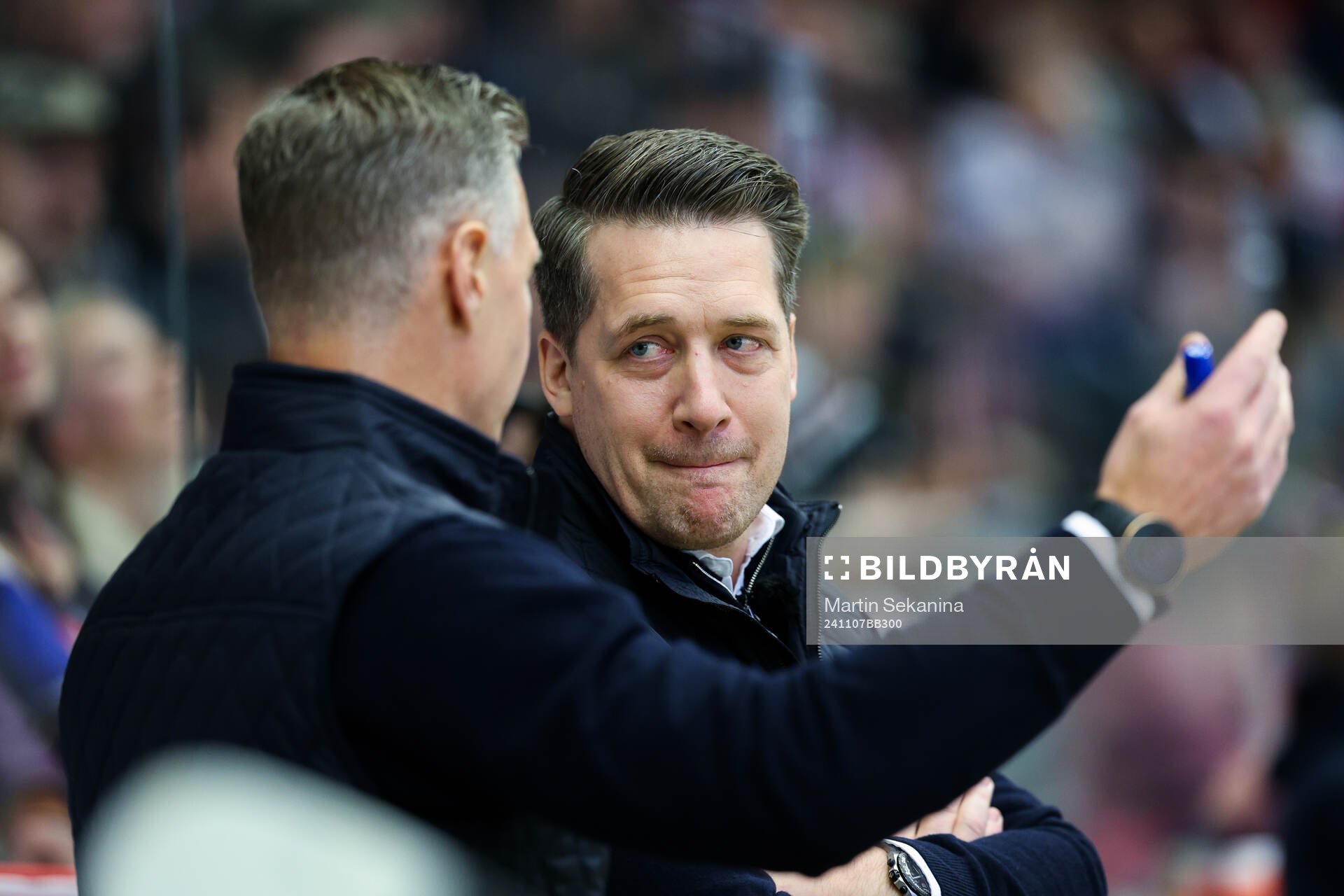 Assistant coach Nicklas Rahm and head coach Sam Hallam of