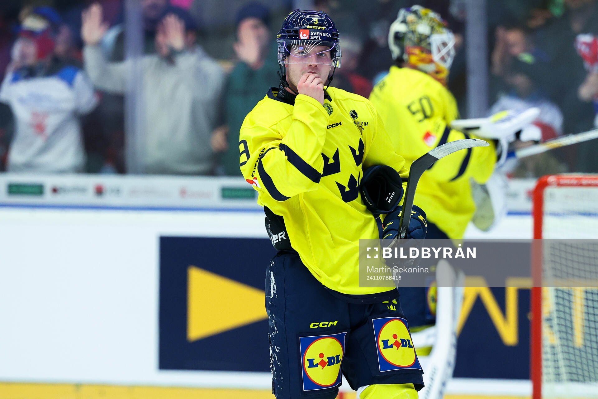 Victor Söderström of Sweden looks dejected