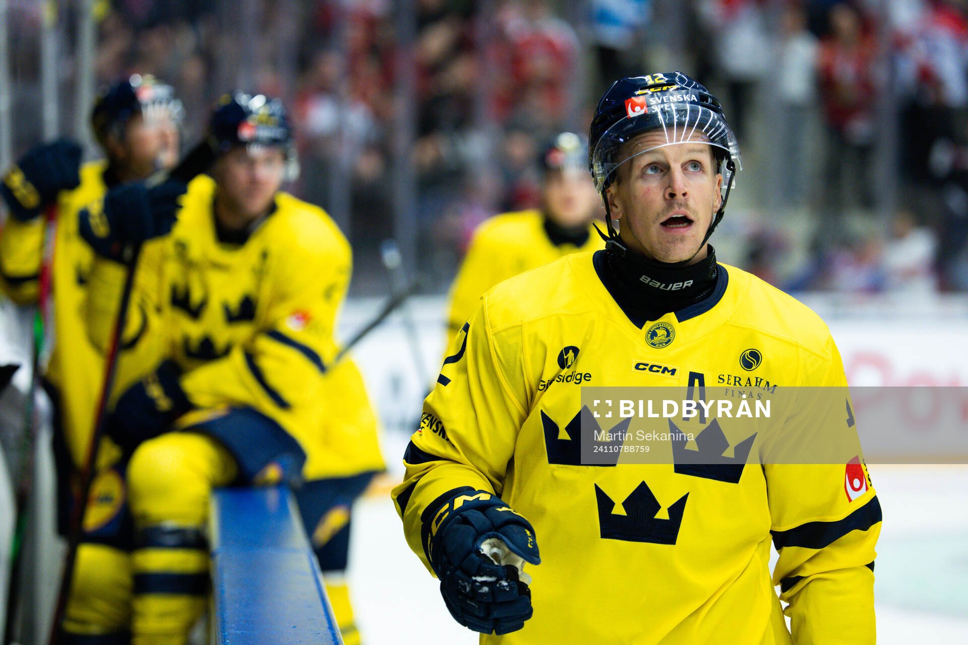 Max Friberg of Sweden looks dejected