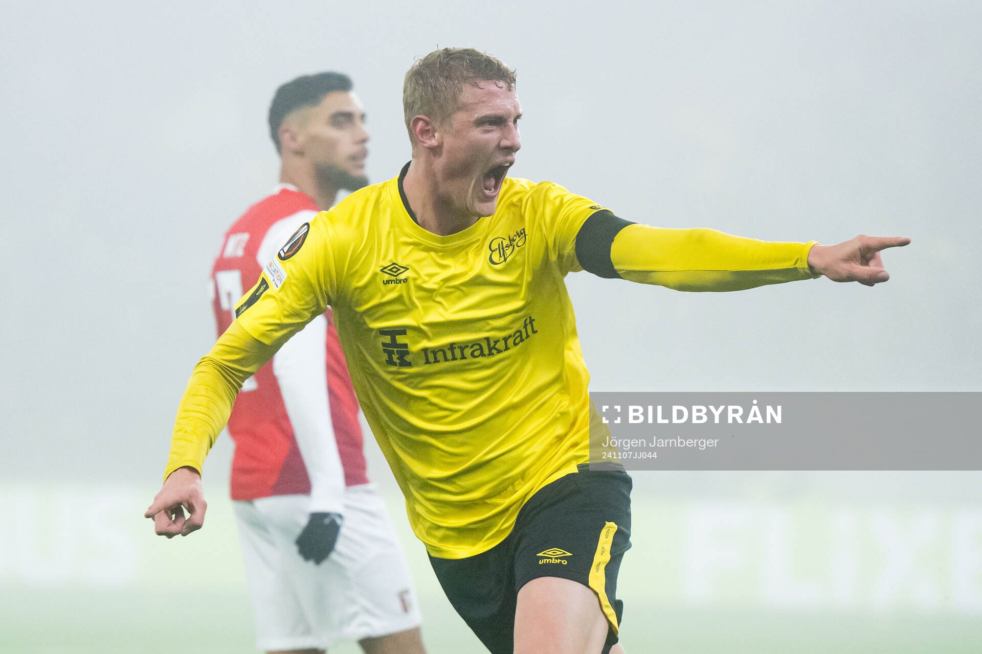 Emil Holten of Elfsborg celebrates