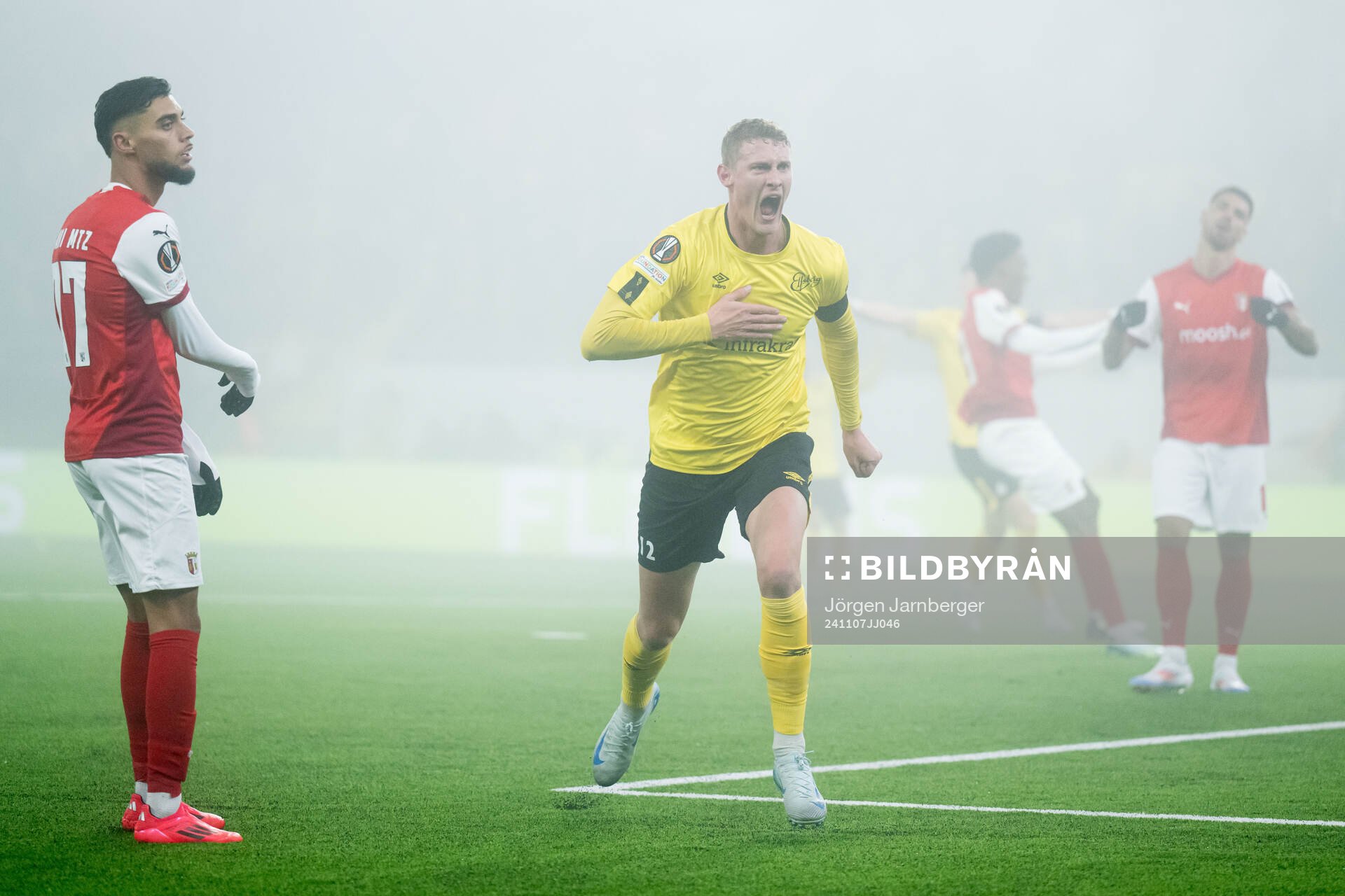 Emil Holten of Elfsborg celebrates