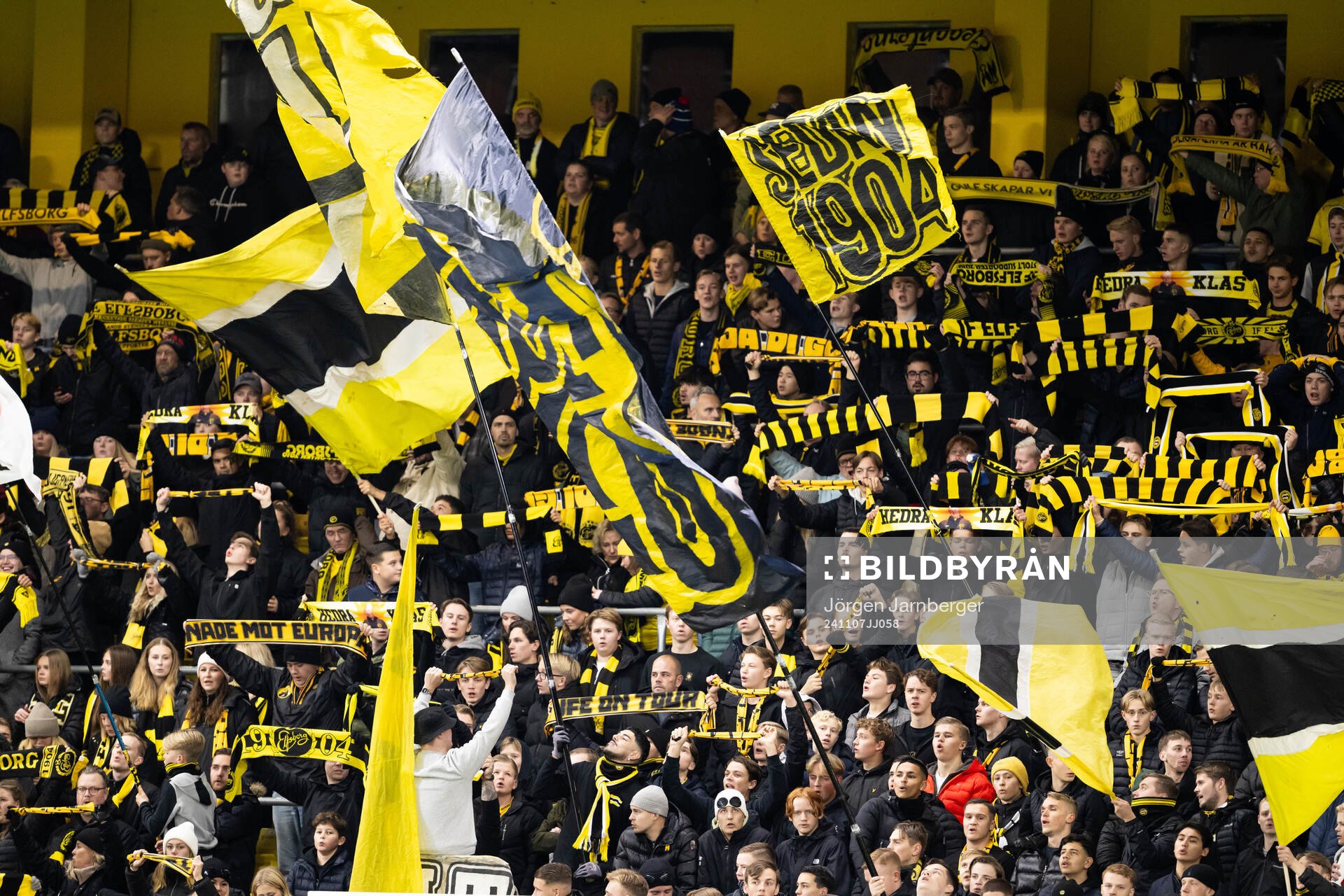 Supporters of Elfsborg in the stands