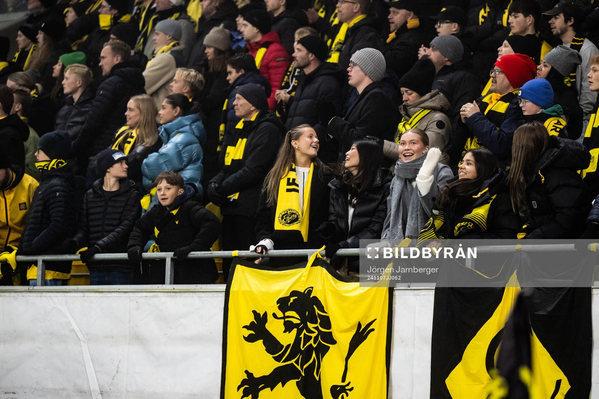 Supporters in the stands