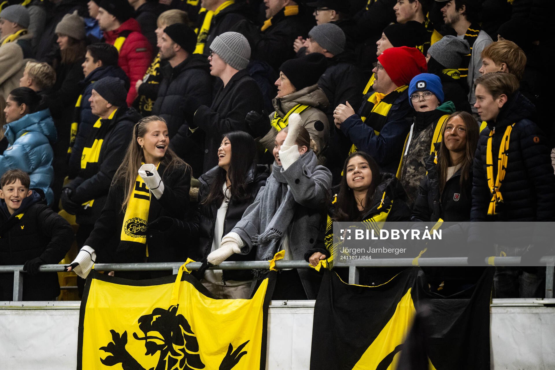 Supporters in the stands