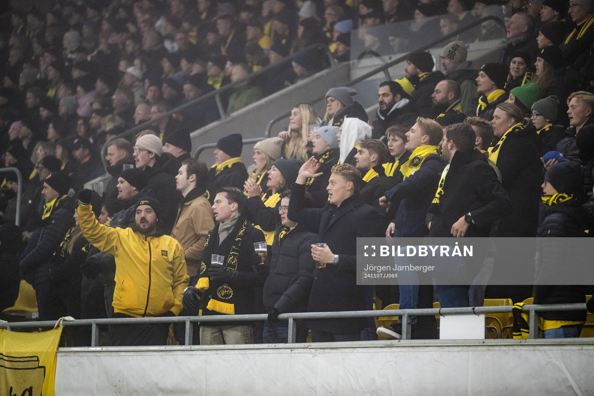Supporters in the stands