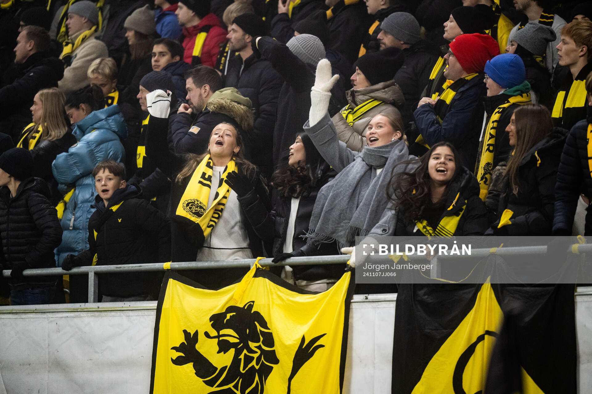 Supporters in the stands
