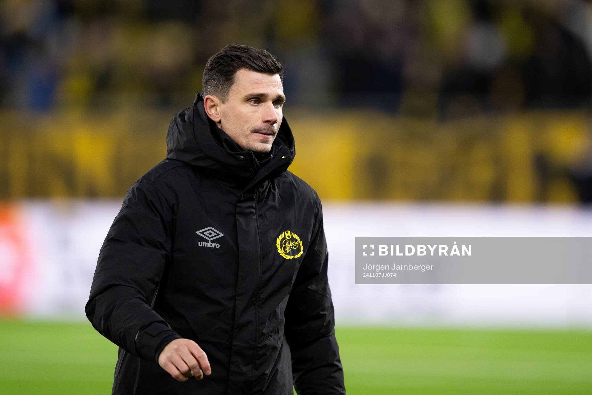 Assistant coach Fredrik Ahlstrand of Elfsborg during the Europa League match between Elfsborg and Braga on November 7, 2024 in Borås. 