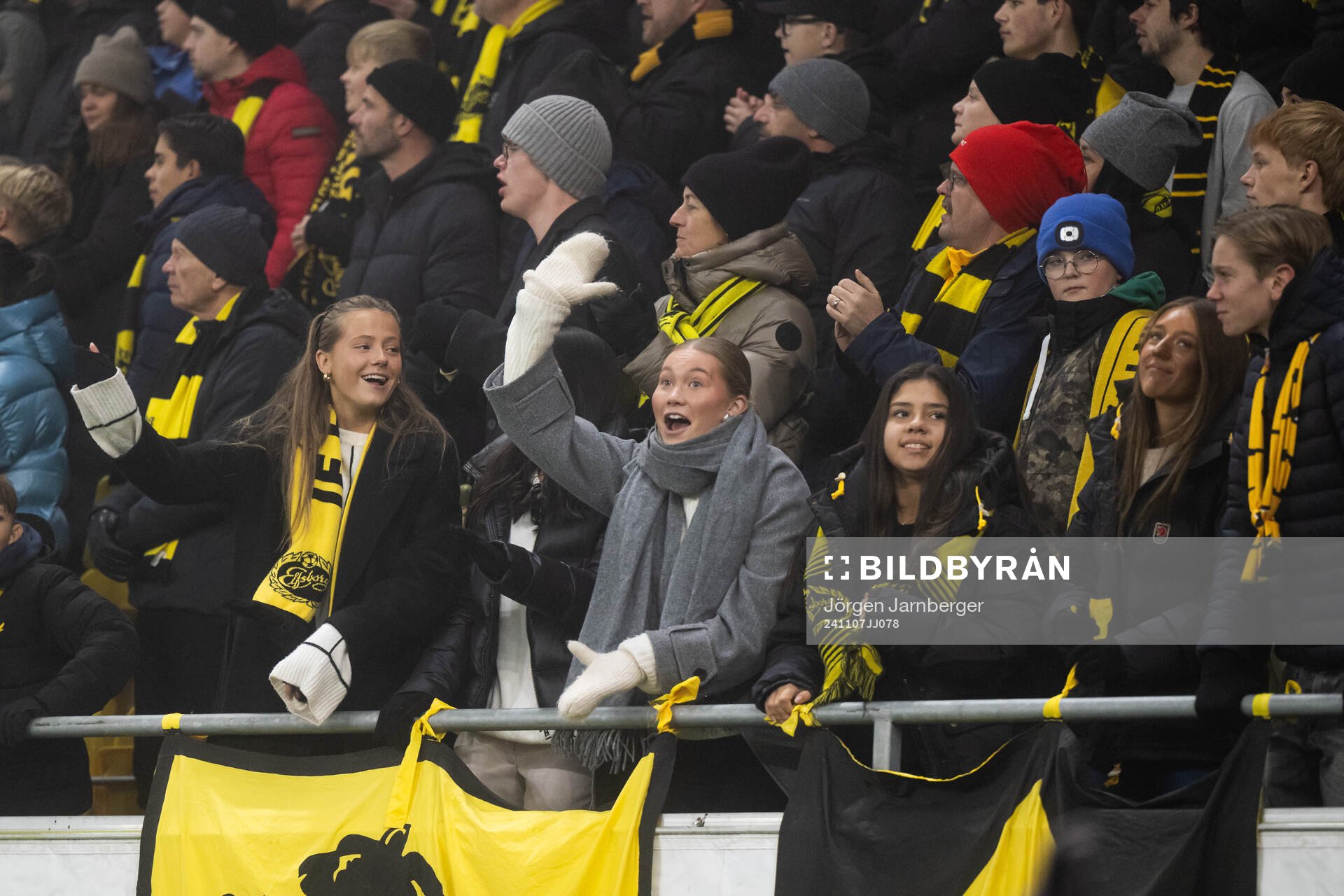 Supporters in the stands