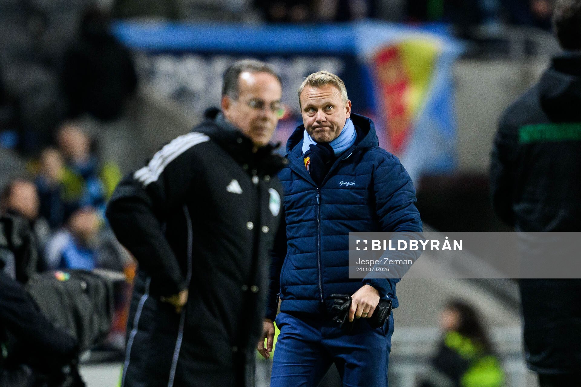 Head coach Roberth Björknesjö of Djurgården looks