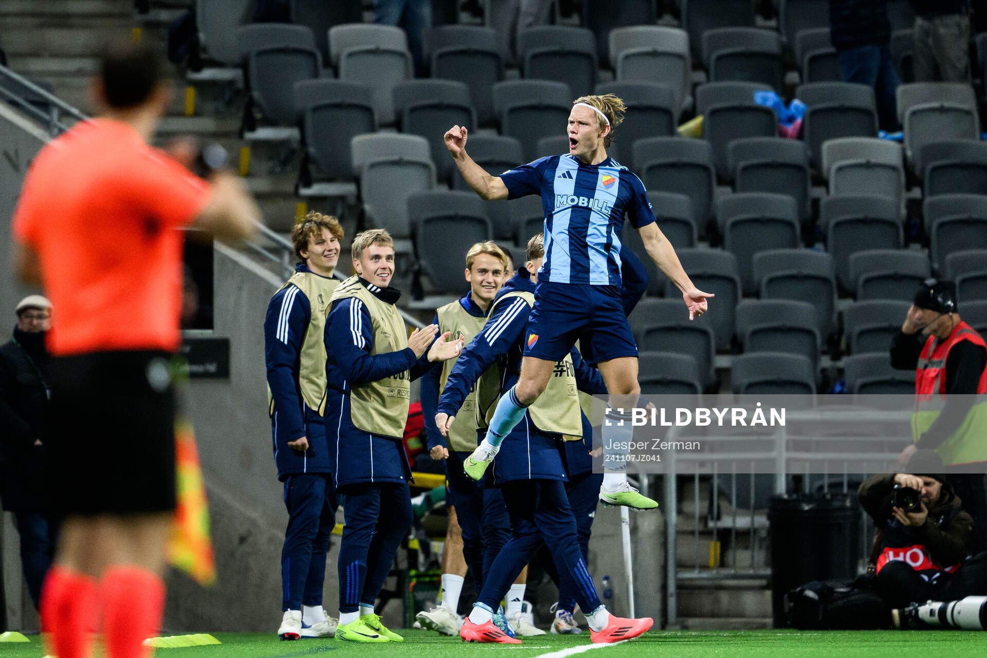 Tobias Gulliksen of Djurgården celebrates
